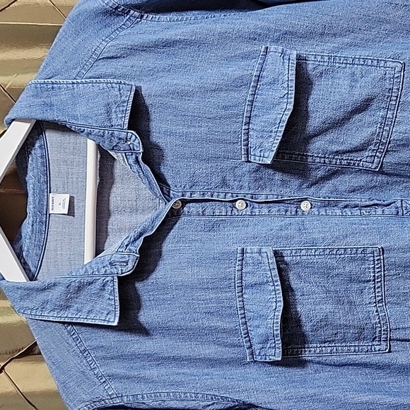 EUC- Old Navy Chambray 100% Cotton Denim Shirt Dress w/Quarter Button Placket - Picture 6 of 6